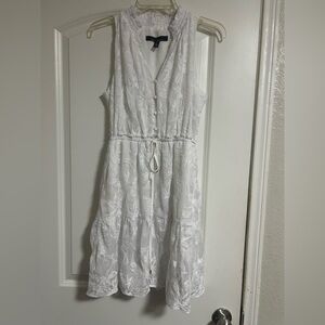 White House Black Market White Tiered Maxi Sundress